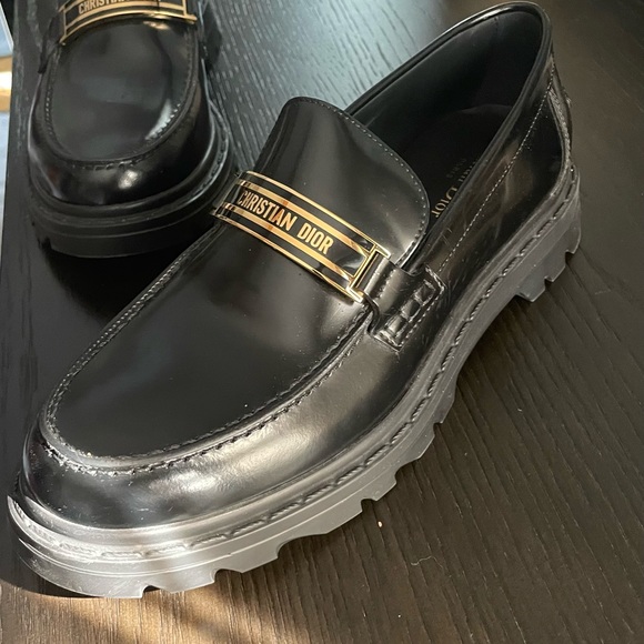 Dior Black Leather Loafers - Picture 6 of 11